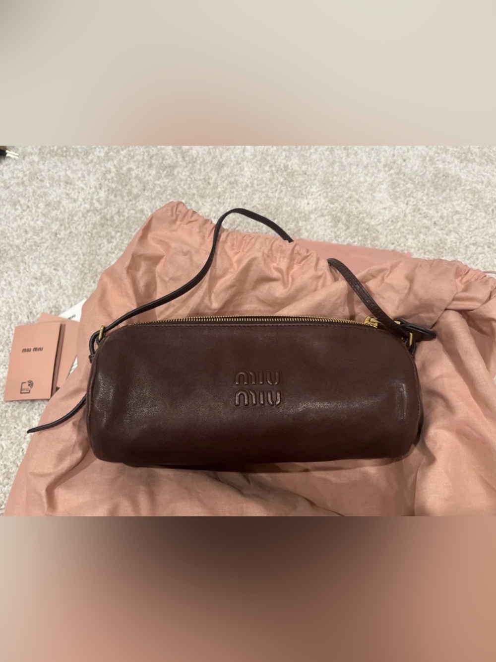Miu Miu Nappa Leather Pouch
